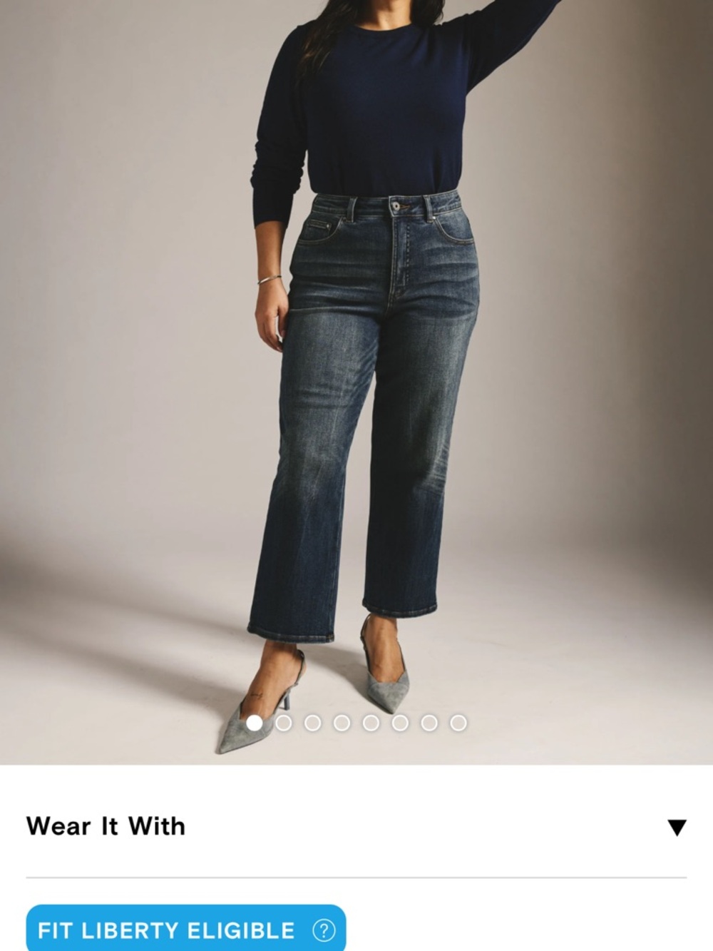 Universal Standard High-Rise Straight-Leg Jeans in Dark Indigo Wash